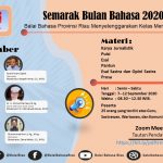 Semarak Bulan Bahasa 2020 Kelas Menulis Virtual